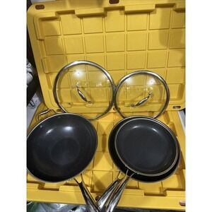 HEXCLAD 5 Piece‎ Nonstick Stainless Steel Frying Pan Set 10" 12" And Wok $600